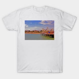 Clacton On Sea Pier And Beach Essex UK T-Shirt